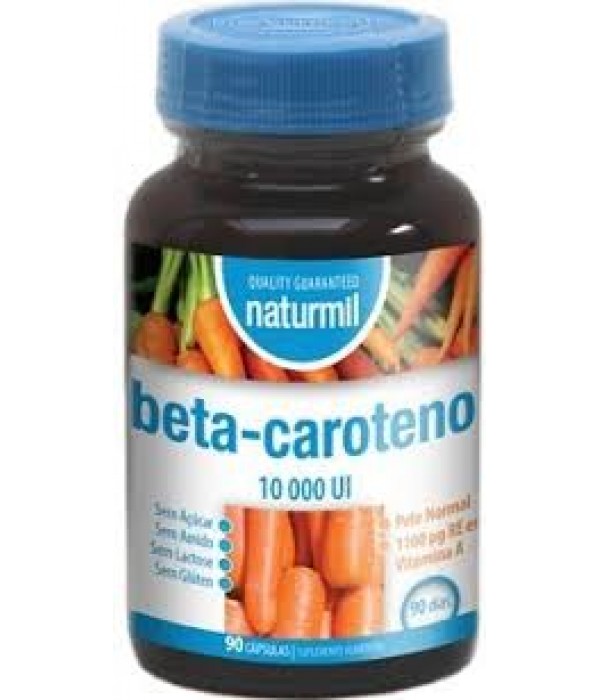 Beta caroteno 10.000 U.I - 90 cápsulas - Naturmil